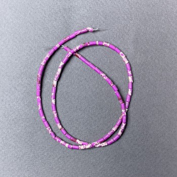 Purple variscite beads (pressed), faceted, diameter 2×4 mm, length 38 cm on a thread
