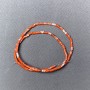 Orange variscite beads (faceted), 2×4mm diameter, length 38cm ±, on fishing line