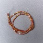 Faceted natural carnelian beads, diameter 2×5 mm, length 38 cm on thread