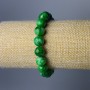Bracelet with chrysoprase (synthetic acrylic) smooth beads, 10 mm diameter, 18 cm length (stretch)