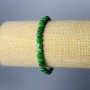 Chrysoprase bracelet, natural stone, faceted cube, diameter 5.5 mm, length 18 cm (stretch)