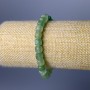 Jade bracelet with natural jade, faceted cube beads, 7 mm diameter, 18 cm length (stretch)
