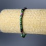 Zoisite bracelet with natural gemstone, faceted cube beads, 4 mm diameter ±, 18 cm length (stretch)