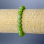 Jade Bracelet with natural stone smooth beads, diameter 8.5 mm, length 18 cm (stretch)