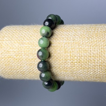 Zoisite natural stone smooth bead bracelet, diameter 10.5 mm, length 18 cm (stretch)