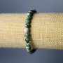 Moss Agate Bracelet with smooth beads, diameter 6.5 mm, length 18 cm (stretch)
