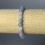 Bracelet with Aquamarine natural stone, faceted cube beads, diameter 7.5 mm, length 18 cm (stretch)