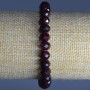 Bracelet Rubellite Tourmaline, natural stone, faceted rondelles, diameter 8x6 mm, length 18 cm (stretch)