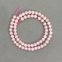 Rose Quartz Beads, Natural Stone, Smooth Round Beads, 6.5 mm Diameter, 38 cm Length