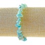 Amazonite bracelet with natural chip beads, 6x3 mm, length 18 cm (stretch)