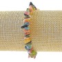 Tourmaline bracelet with natural stone chip, diameter 7×3 mm, length 18 cm (stretch)