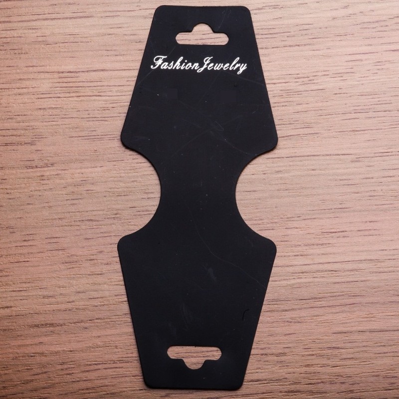 Black jewelry display tray 11×4.5 cm, plastic, 200 pcs per pack