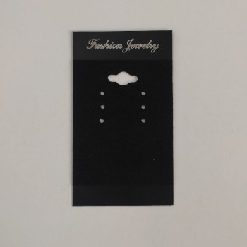 Earring display tray in black velvet, 7x4 cm, black plastic, 100 pcs