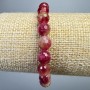 Polychrome Tourmaline Bracelet - Faceted Bead, 8 mm Diameter, 18 cm Length (Stretch)