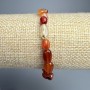 Carnelian bracelet, natural stone, faceted beads, diameter 7x12 mm, length 18 cm (stretch)