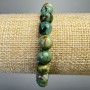 Chrysocolla Bracelet, natural stone, smooth beads, diameter 8.5 mm, length 18 cm (stretch)