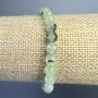 Prehnite Bracelet with Natural Stone, Faceted Beads, 6 mm Diameter ±, Length 18 cm ± (stretch)