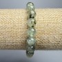 Prehnite bracelet with natural stone smooth beads, 8 mm diameter, 18 cm length (stretch)