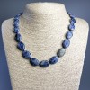 Sodalite Necklace, natural stone, oval, 13×18×6 mm, length 49 cm