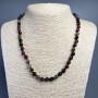 Tourmaline Necklace with natural stone, smooth beads, diameter 6.5 mm, length 50 cm