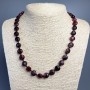 Rubellite Tourmaline Necklace, natural gemstone, faceted coin-shaped beads, 10×6 mm diameter, 50 cm length
