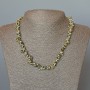Dalmatian Jasper Necklace with Natural Stone Chips, Diameter 9×4 mm, Length 46 cm ±
