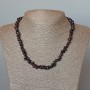 Garnet Necklace, natural stone, faceted, 9x4 mm diameter +/-, length 47 cm