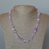 Necklace with natural amethyst chips, 10×3 mm, length 47 cm