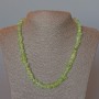 Prehnite Necklace with Faceted Natural Stone, 8x3 mm, Length 48 cm