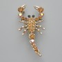 Scorpion Brooch-Pendant with Yellow Crystals