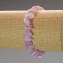 Kunzite Bracelet, natural stone chip, 8x4 mm diameter, 18 cm length (stretch)