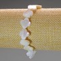 Mother-of-Pearl Shamrock Bracelet, 12x3 mm diameter, 18 cm length (stretch)