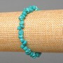 Turquoise Blue Chip Bracelet, 6x4 mm beads, length 18 cm (stretch)