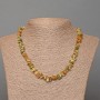 Beaded necklace of multicolored jasper natural stone chips, chip size 8×3 mm, length 48 cm