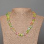 Multicolored Glass Chip Bead Necklace, 10x4 mm, 47 cm long