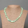 Amazonite natural stone chip necklace, diameter 7x3 mm, length 48 cm
