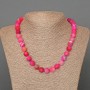 Raspberry Agate Necklace, Matte, Natural Stone, Smooth Bead, 10mm diameter, 48cm length