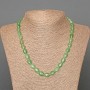 Natural nephrite necklace with oval stones, 8×10 mm, length 48 cm