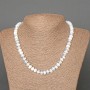 Moonstone Necklace (synthetic) Smooth Rondels, 8x5 mm diameter, length 46 cm