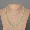Nephrite necklace, natural stone, smooth rondel, diameter 8x5 mm, length 48 cm