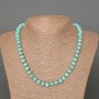 Synthetic Turquoise Necklace, Smooth Rondelle Beads