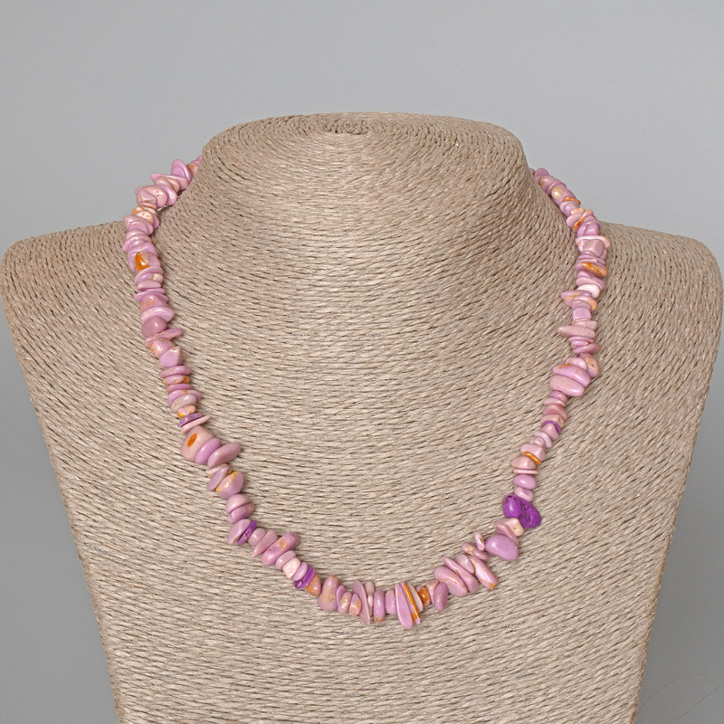 Phosphosiderite Necklace (synthetic) chip beads 9x3mm, length 47 cm