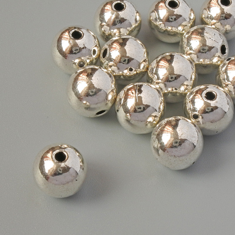 Bead insert finding, 8 mm diameter ± packaging 12 pcs ± 20 g