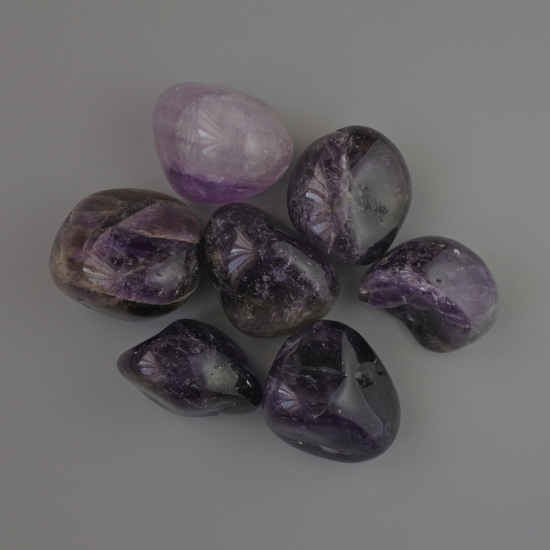 Amethyst, tumbled natural stone, diameter 20x18 mm (+/-), packaging 100 g