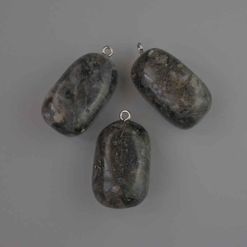 Labradorite pendant, natural stone, diameter 35x17 mm+