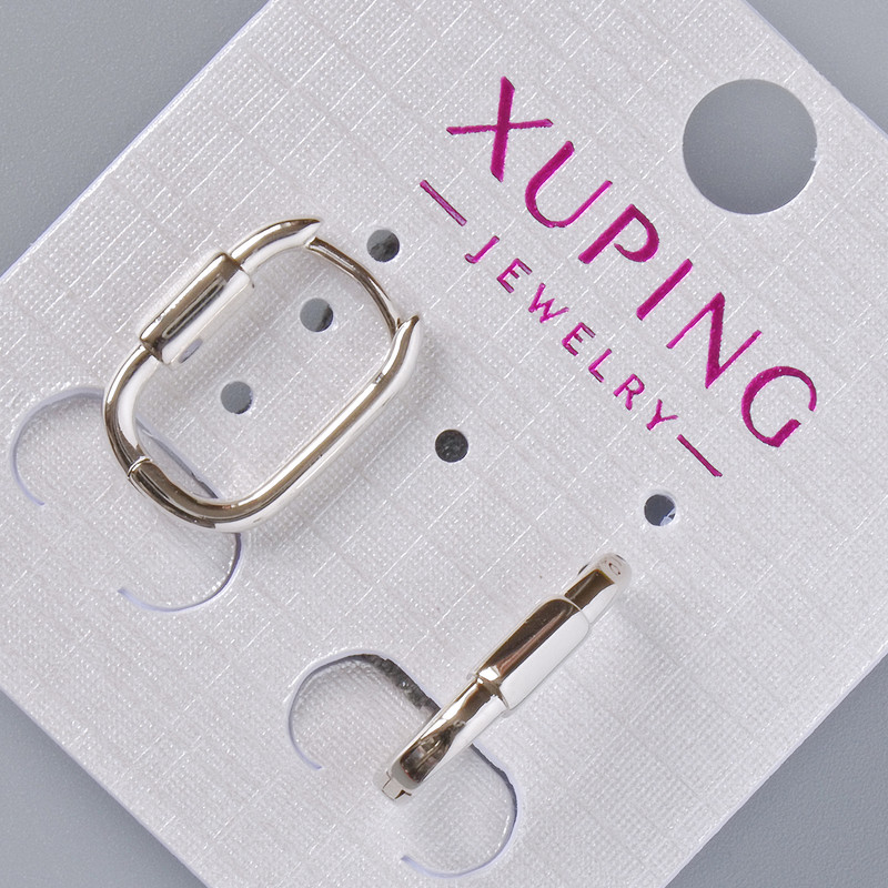 Xuping Rhodium-Plated Earrings, 16×3 mm