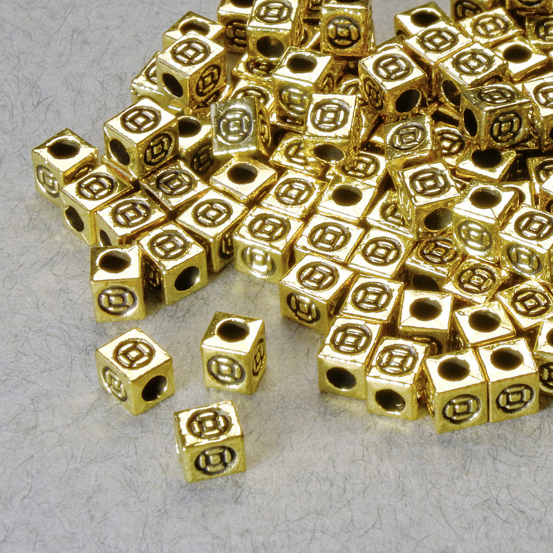 Bead-insert findings, diameter 4x3 mm, hole diameter 1.8 mm, gold-tone metal, pack 20 g ± 120 pcs