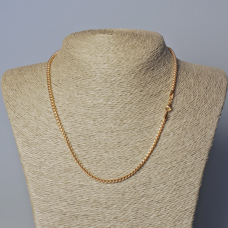 Xuping 18K Gold Plated Chain, 3 mm thick, 44 cm long