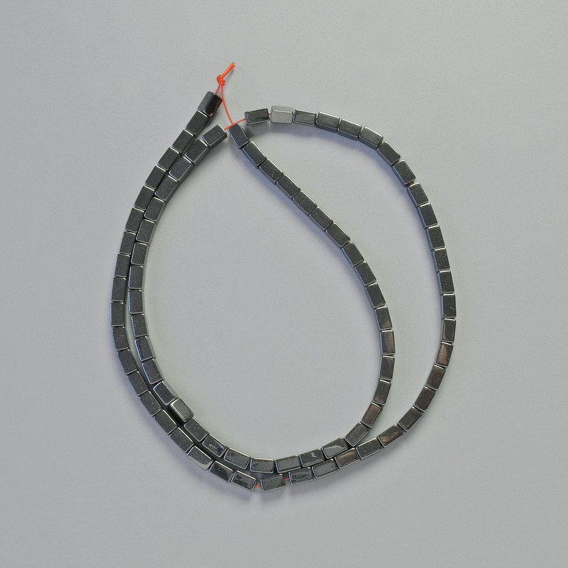 Rectangular Hematite Beads, Black, 5x3 mm, 40 cm Strand