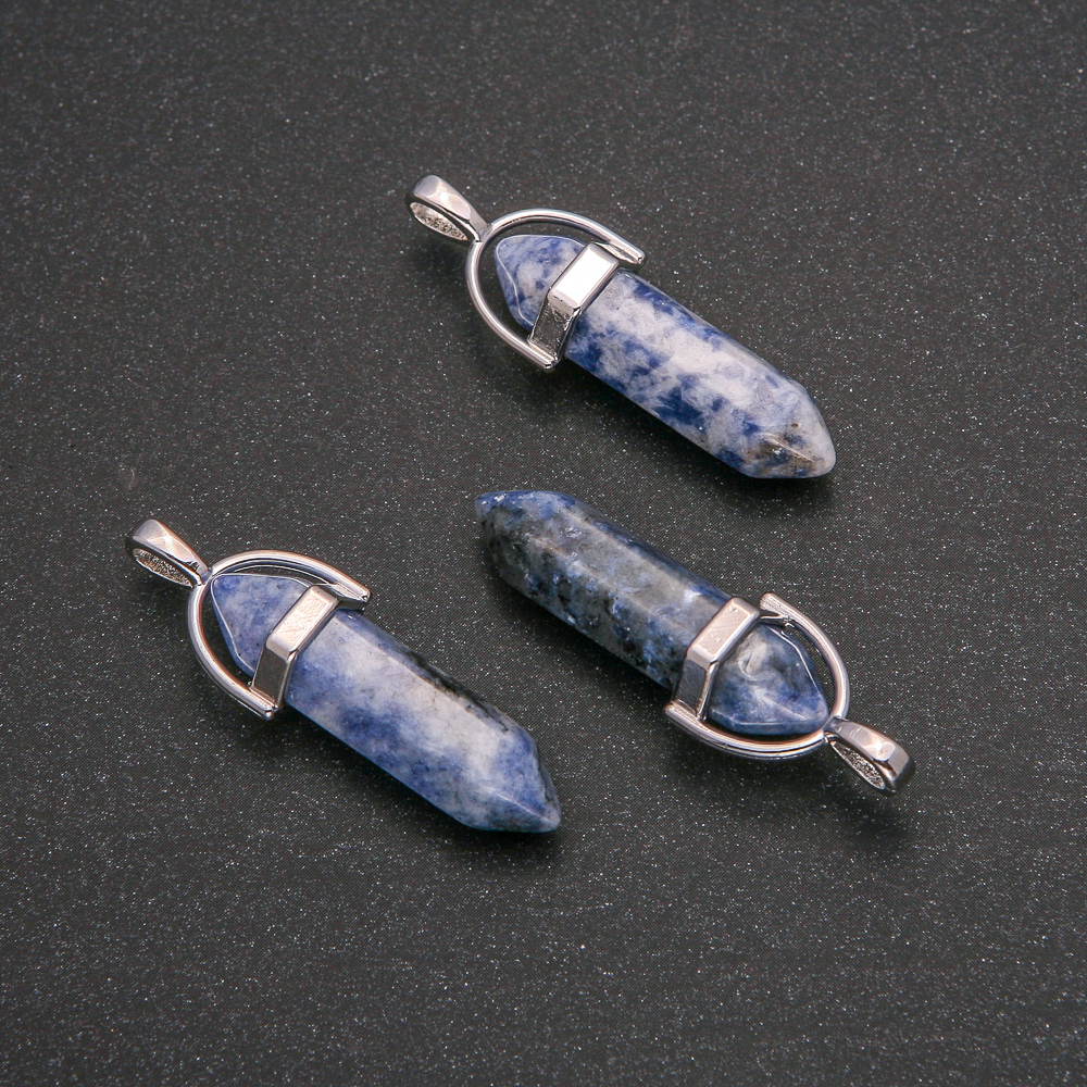Hexagonal Pendant Sodalite 41×13 mm